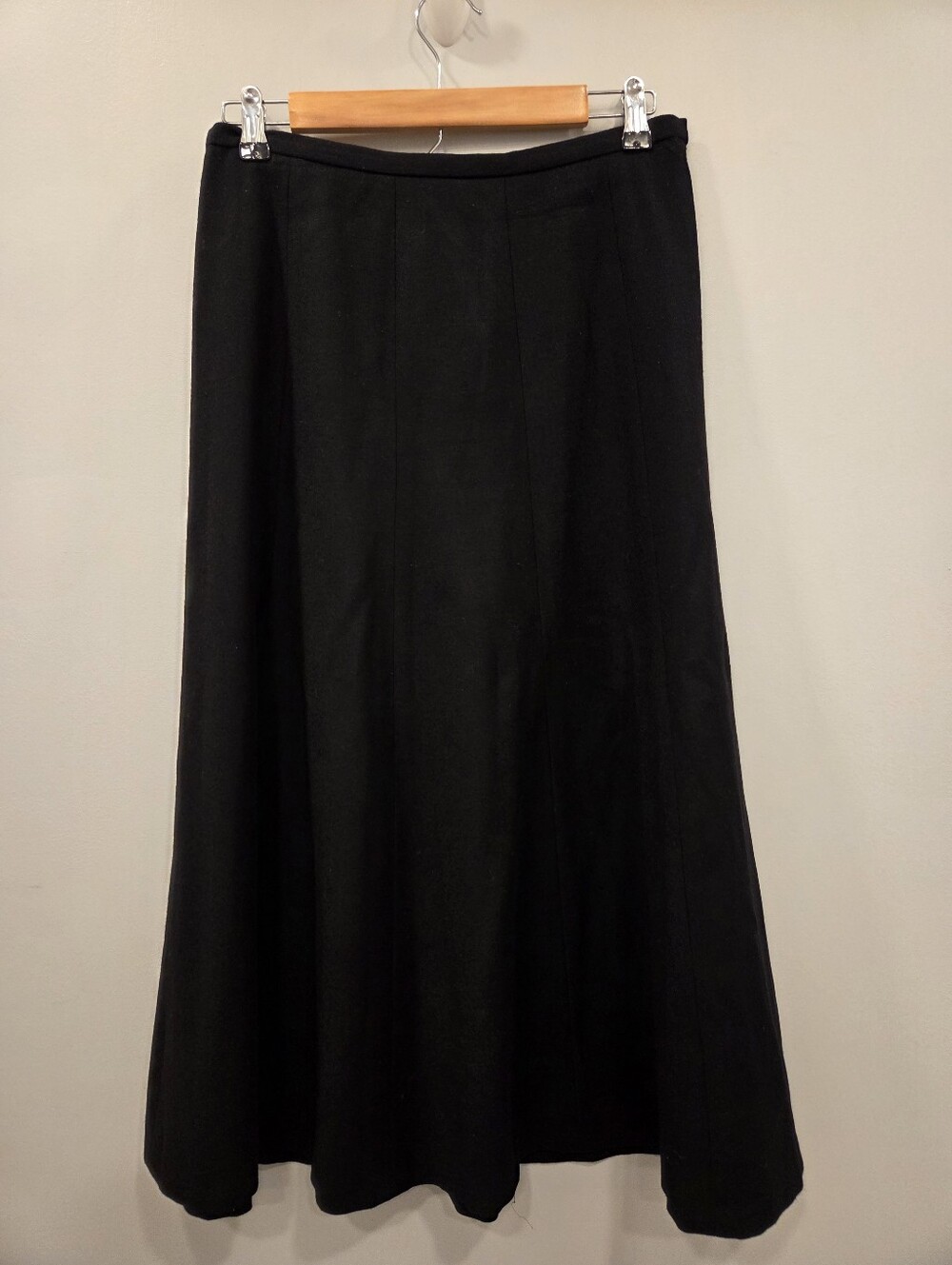 Talbots Vintage 90s Y2K Wool Lined Black Skirt Size 8